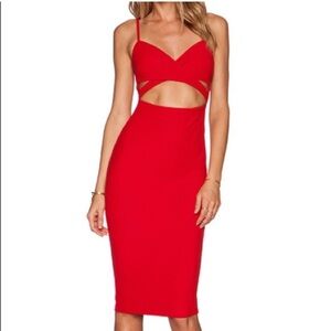 Nookie Red Midi Dress